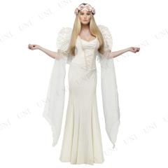 コスプレ 仮装 エンジェル 大人用 XS (天使の羽・輪・コルセット付き