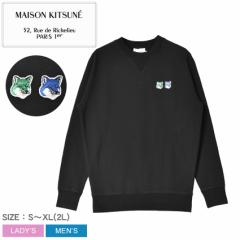 ]Lcl XEFbg fB[X Y DOUBLE FOX HEAD SWEAT ubN  MAISON KITSUNE KM00303KM0001 EFA gbvX g[