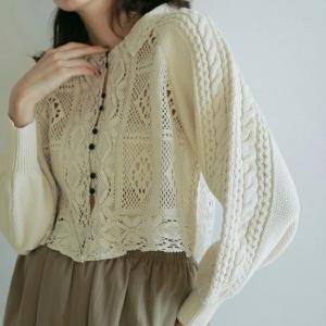 即納】anuke アンヌーク anuke Stripe Knit Shirts ストライプニット