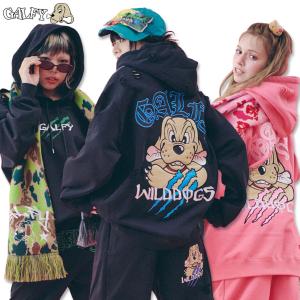 GALFY (ガルフィー) ダーティーデニムフードジャケット BROWN