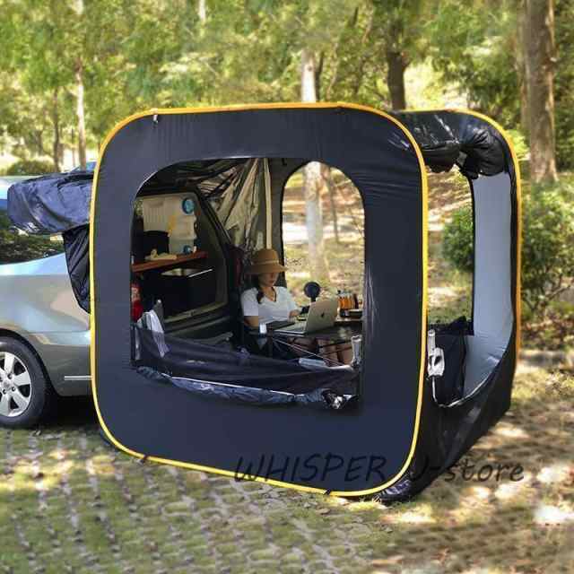 防災対策 車中泊テントカーサイドタープ トランクテントポップアップ 