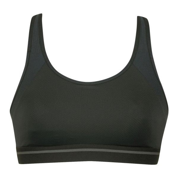 adidas Training Plus chest logo high-support sports bra in white