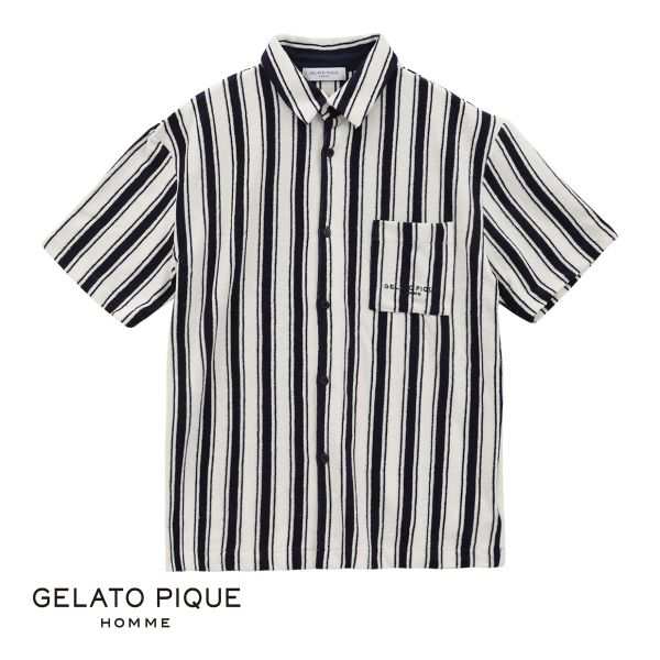 35％OFF ジェラートピケ オム GELATO PIQUE メンズ 【HOMME】ストライプパイルシャツ ジェラピケ パジャマ  ルームウェアの通販はau PAY マーケット - SHIROHATO(白鳩) | au PAY マーケット－通販サイト