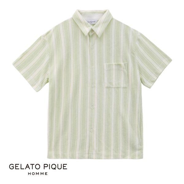 35％OFF ジェラートピケ オム GELATO PIQUE メンズ 【HOMME】ストライプパイルシャツ ジェラピケ パジャマ  ルームウェアの通販はau PAY マーケット - SHIROHATO(白鳩) | au PAY マーケット－通販サイト