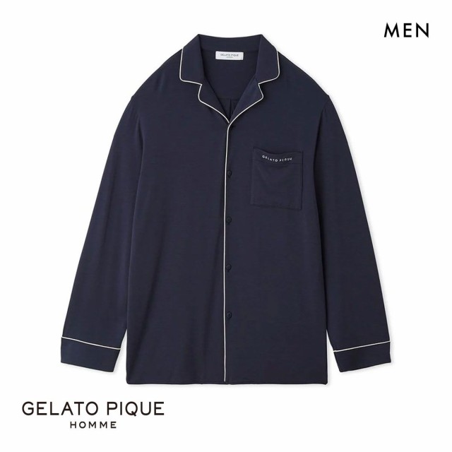 【送料無料】 ジェラートピケ オム GELATO PIQUE メンズ 【HOMME】パイピングシャツ ジェラピケ パジャマ ルームウェア