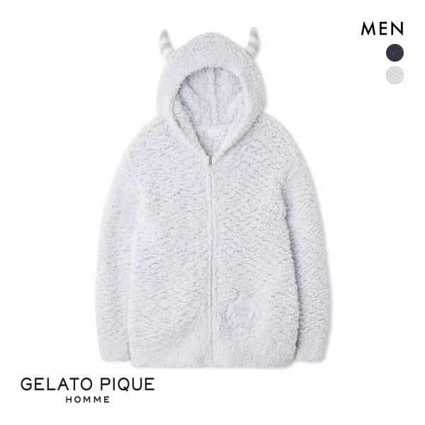 【送料無料】 ジェラートピケ オム GELATO PIQUE メンズ 【PIQUE MONSTER】【HOMME】パーカ ジェラピケ ルームウェア パジャマ