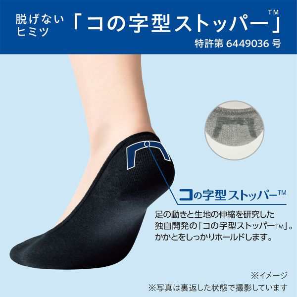 23％OFF【メール便(15)】 脱げないココピタ 浅履き 3足組 フットカバー