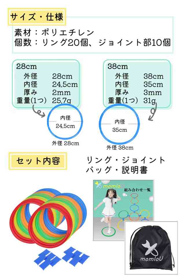 待望の再入荷! momloU ケンケンパリング けんけんぱ 収納袋付き 子供