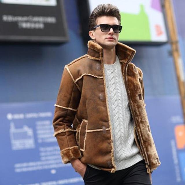 メンズ革ジャン ムートンコート レザージャケット 裏起毛 ムートンジャケット メンズジャケット バイクジャケット ライダースジャケット お兄系