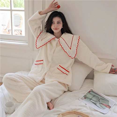 【ジェラートピケオム】セットアップ ルームウェア パジャマ ボーダー モコモコ ルームウェア 長袖 ふわふわ 上下セット もこもこ ボーダー レディース