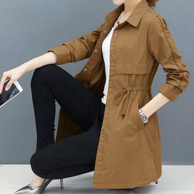 ドラッグストアーズ 【F】 フード付きスプリングコート ロング リネンブレンド ドラッグストアーズ 【F】 フード付きスプリングコート ロング リネン