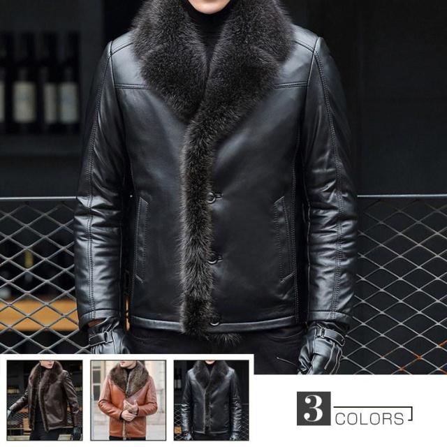 メンズ革ジャン 本革　秋冬　レザージャケット ライダースジャケット ヴィンテージ おしゃれ バイクウェア シングル 男性用　上品　防寒防風