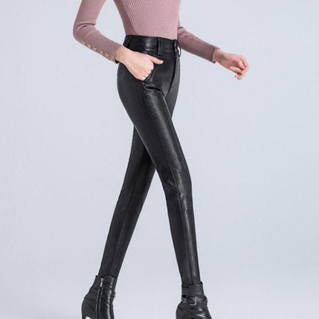 本革 レザーパンツ レディース　スキニー　革パン　バイクパンツ バイク用レザーパンツ　革パンツ　ストレート ライダースパンツ 　モーターパンツ