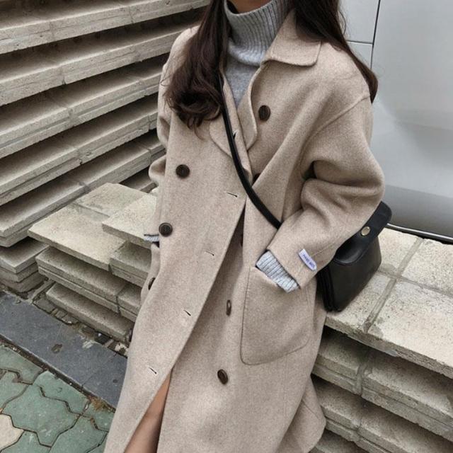 【ポイント10倍！】ピーコート　Pコート レディースコート　秋冬　ラシャコート　ロングコート　女性　ジャケット　アウター　コート　通勤　カジュアル　20代 30代 40代