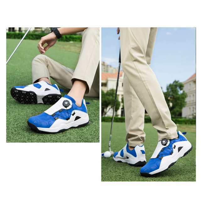 ゴルフシューズ メンズ ソフトスパイク 強いグリップ 4E 運動靴 新品