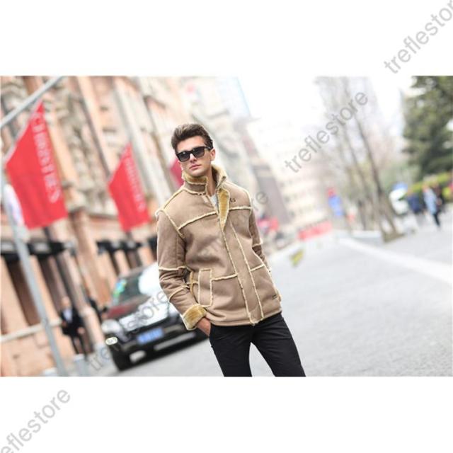 ポイント10倍！】メンズ革ジャン ムートンコート レザージャケット 裏