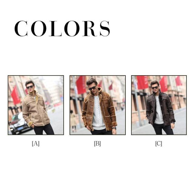 ポイント10倍！】メンズ革ジャン ムートンコート レザージャケット 裏