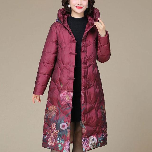 ダウン80%  秋冬　ダウンコート レディース ダウンコート ミドル丈　  レディース ダウンジャケット ミドル丈　コート アウター  ダウン  軽量