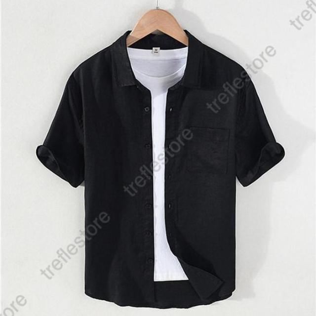 ポイント10倍！】シャツ リネンシャツ メンズ カジュアルシャツ 半袖