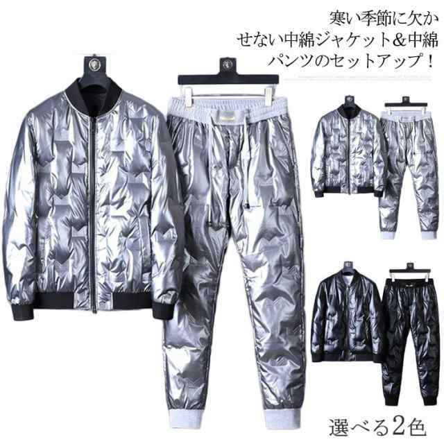 中綿ジャケット 中綿パンツ 上下セット メンズ セットアップ 冬 暖かい 中綿入り エコダウンジャケット エコダウンパンツ 厚手 ブルゾン ジップアップ アウター ジョガーパンツ イージーパンツ あったか 極暖 防寒着 無地 カジュアル 通勤 通学 秋 冬 秋服 冬服 送料無料の通販は 6,855円