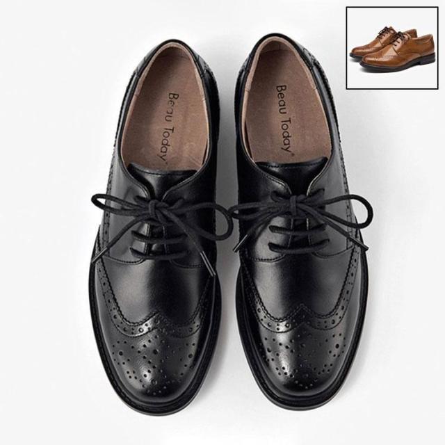 パンプス　レディース革靴　女性　フラット　春夏秋冬　オールシーズン　イギリス風 本革　疲れない　履きやすい　革靴　シューズ　歩きやすい　 婦人靴