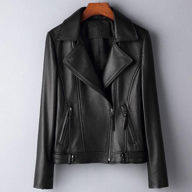 レディース革ジャン 本革　秋冬　レザージャケット ライダースジャケット  スリム  トレンド  おしゃれ  バイクウェア シングル 女性用　上品　防寒防風