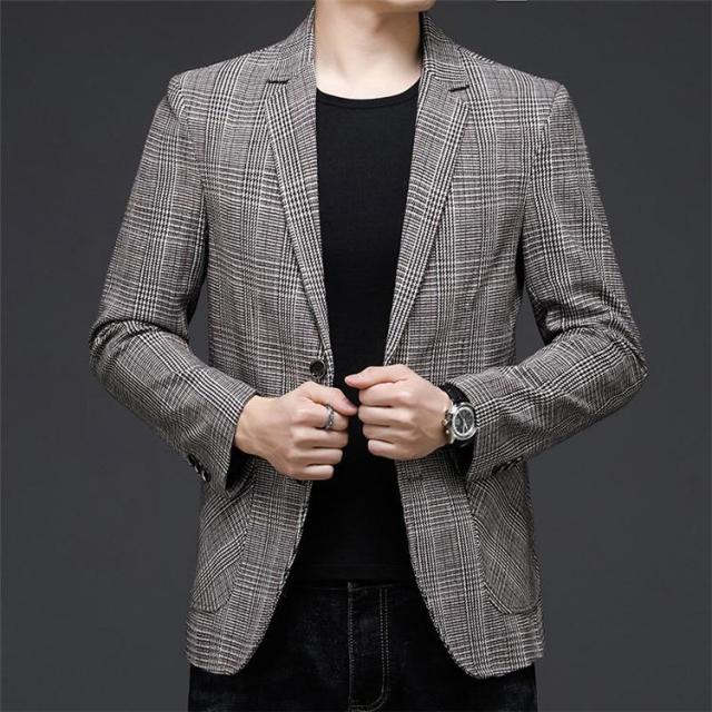 テーラードジャケット メンズ チェック柄 紳士服 フォマール おしゃれ 新生活 スーツトップス 通勤 お兄系 新作 父の日