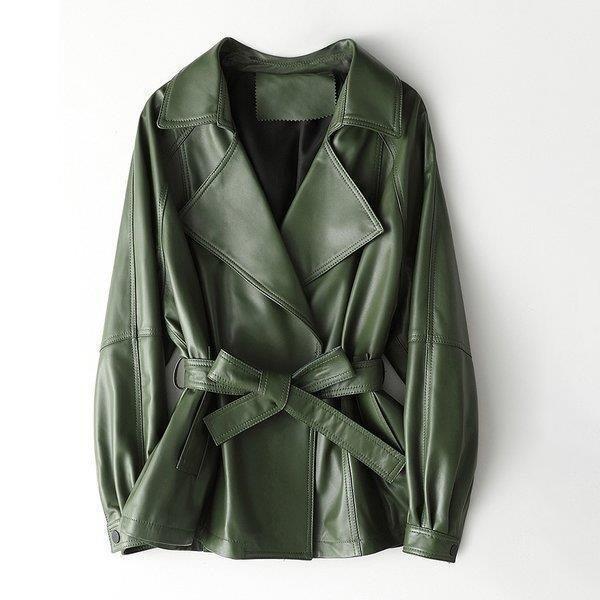 新作 本革レディースライダースジャケット 春秋ラムレザージャケット 羊革ジャケット 革ジャン レザーコート テーラードバイクジャケット 通勤 ブルゾン