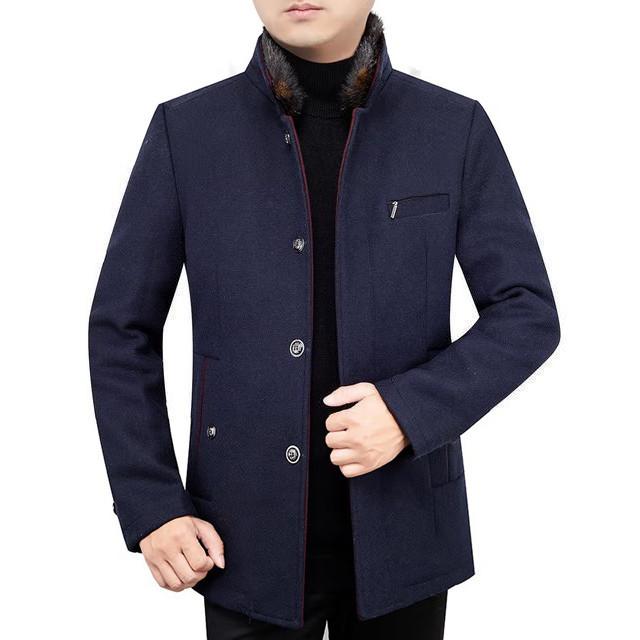 アウター コート スタンドカラー 無地 ビジネスコート ロングコート メンズ 防寒 50代 60代 ファッション ウールコート カジュアル 細身