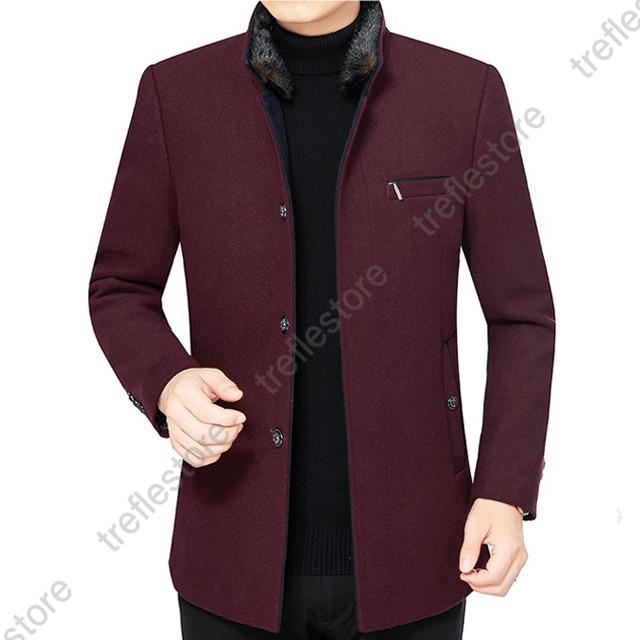 アウター コート スタンドカラー 無地 ビジネスコート ロングコート メンズ 防寒 50代 60代 ファッション ウールコート カジュアル 細身 アウター コート スタンドカラー 無地 ビジネスコート ロングコート