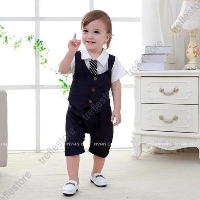 【ポイント5倍！】フォーマルスーツ ベビー服 男の子 ロンパース 子供スーツセット フォーマルロンパースキッズ ベビー