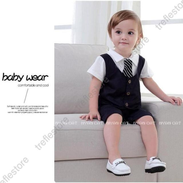 【ポイント5倍！】フォーマルスーツ ベビー服 男の子 ロンパース 子供スーツセット フォーマルロンパースキッズ ベビー