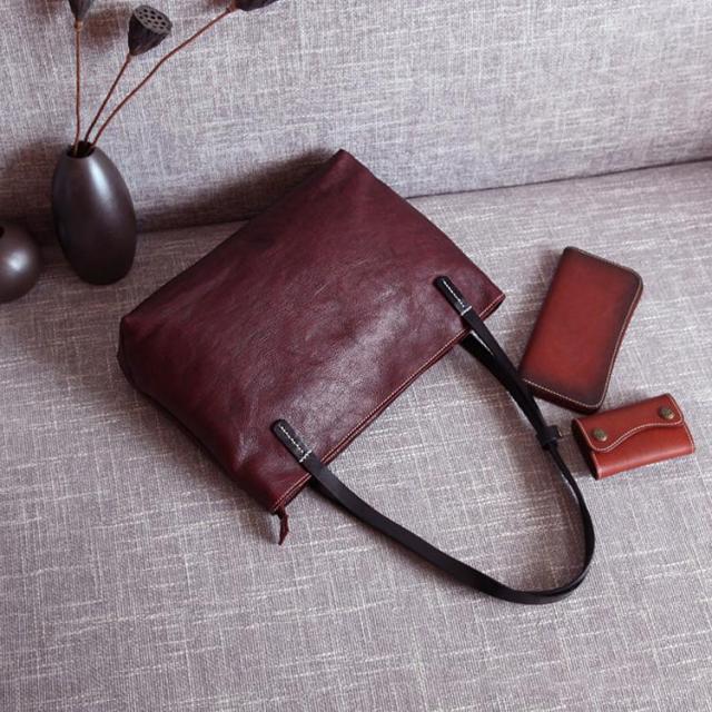 本革　トートバッグ　レディース　レザーバッグ　ショルダーバッグ 革バッグ　かばん　通勤 通学　大人　20代30代40代50代の通販は