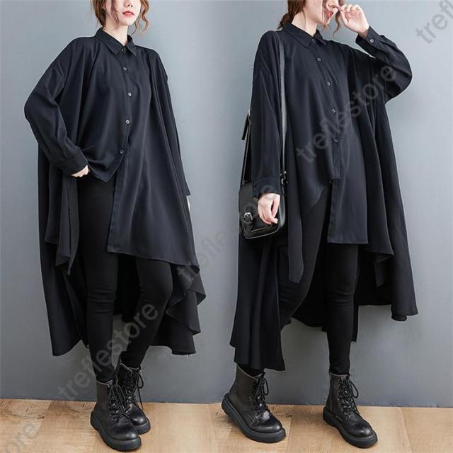 ポイント10倍！】ワンピース レディース ロング丈 シャツワンピ