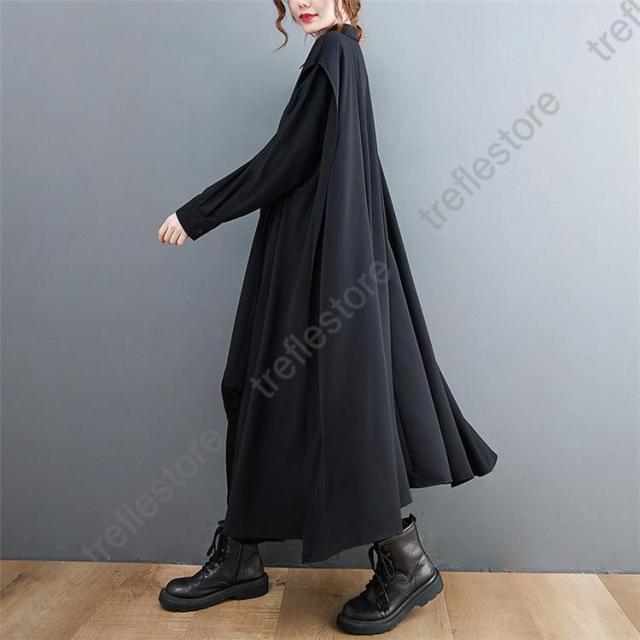 ポイント10倍！】ワンピース レディース ロング丈 シャツワンピ