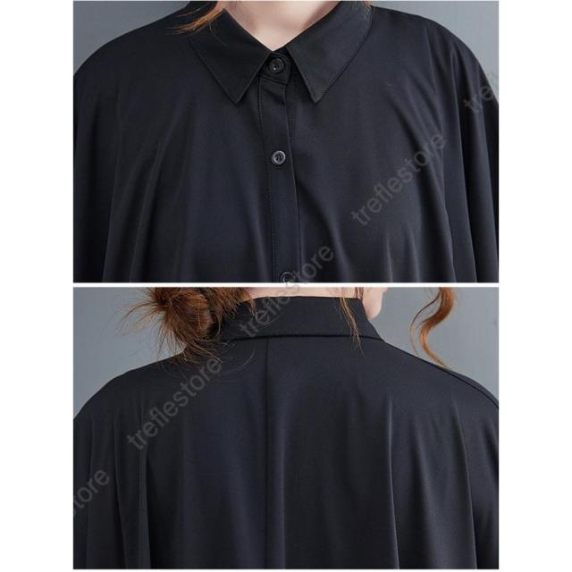 ポイント10倍！】ワンピース レディース ロング丈 シャツワンピ