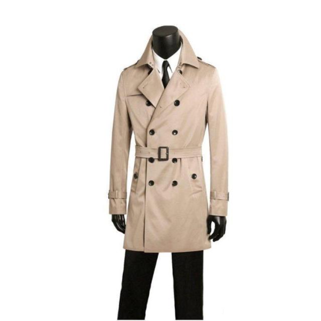 コート 春 メンズトレンチコート 秋 メンズ 無地 ジャケット ロングコート トップス アウター ミディアム ビジネス 通勤 カジュアル 紳士