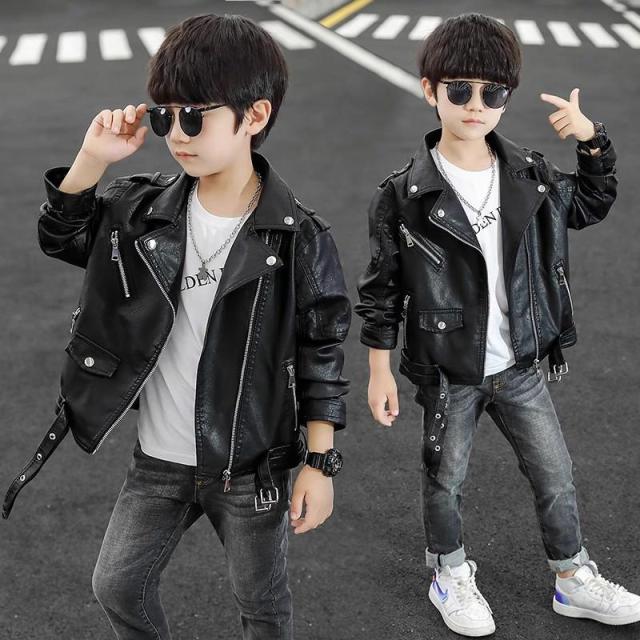 【ポイント10倍！】子供服 ジャケット アウター 合皮フェイクレザー ライダースジャケット 革ジャン ショート丈 レザージャケット 男の子 キッズ ジュニア トップス 着心地良い