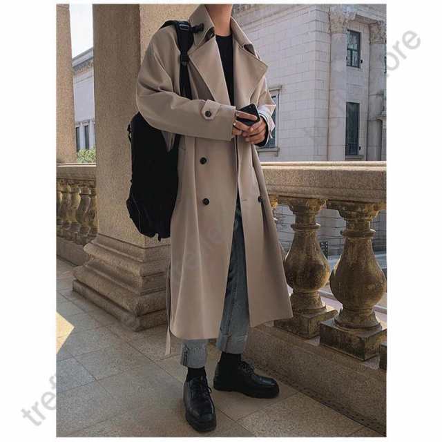 チェスターコート メンズ ビジネスコート ロングコート 着痩せ 秋物 冬服 無地 アウター カジュアル ゆったり シンプル 男性用 通勤 通学 メンズファッション