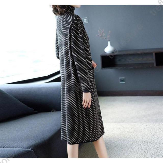 【ポイント10倍！】ニット ワンピース レディース 40代 50代 30代 60代 秋 冬 きれいめ 上品 Mサイズ セーター 体型カバー 女性 ロング ワンピース 秋冬物 体型カバー 長袖