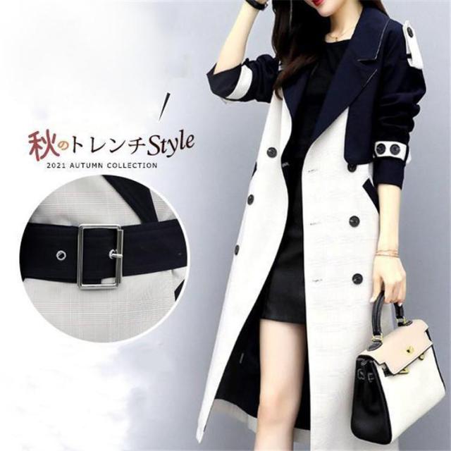 トレンチコート レディース ロング aライン ベルト付き おしゃれ 春秋 アウター スプリングコート 就活 ビジネス 定番 通勤 結婚式 きれいめの通販は 7,780円