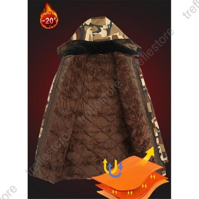 ミリタリー モッズ メンズ 迷彩 ポアコート 中綿コート お釣り フード付き ブルゾン ロング カモ柄 裏ボア アウター アウトドア 防寒の通販は