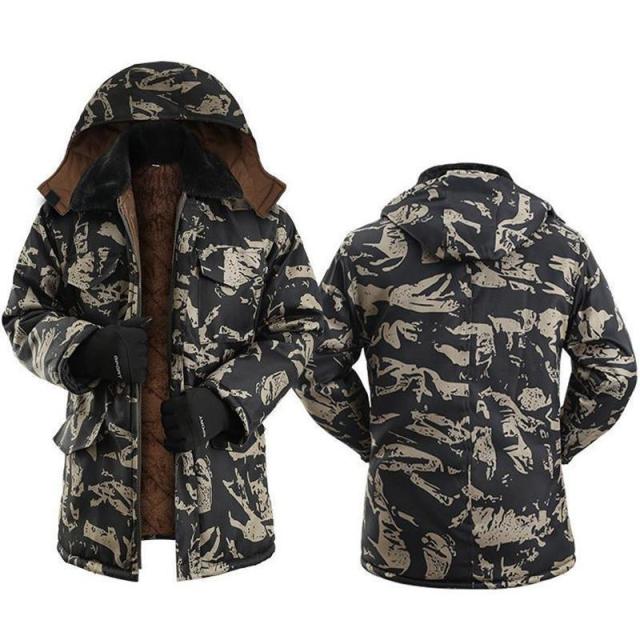 ミリタリー モッズ メンズ 迷彩 ポアコート 中綿コート お釣り フード付き ブルゾン ロング カモ柄 裏ボア アウター アウトドア 防寒の通販は