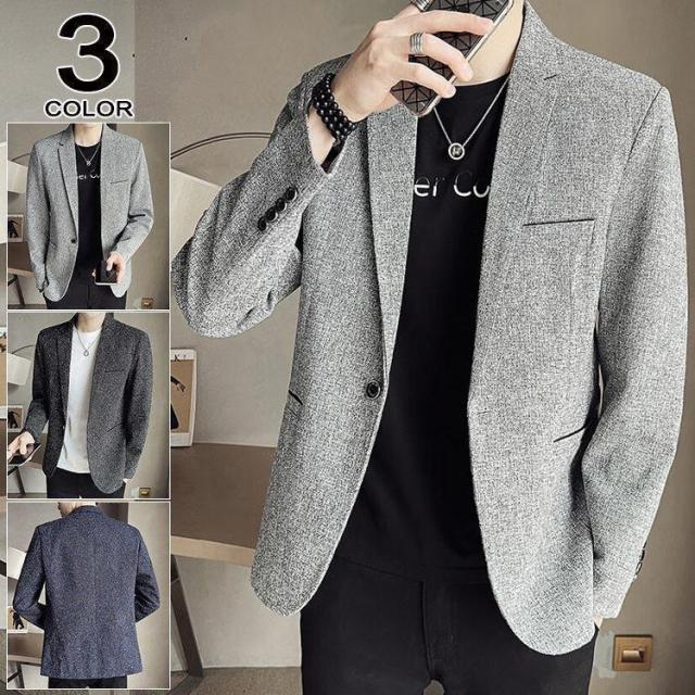 テーラードジャケット ライトアウター メンズ 1つボタン ジャケット メンズファッション ジャケット ライトアウター 薄手 テーラード サマージャケット