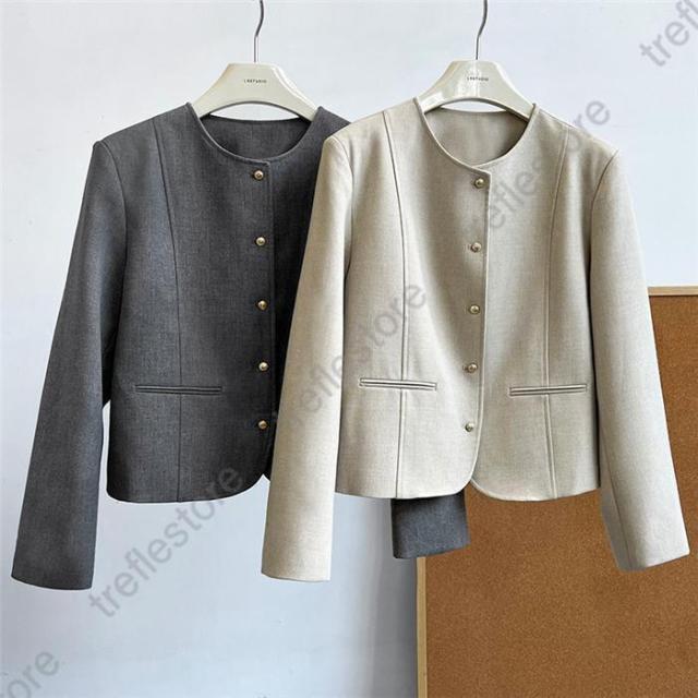 スーツジャケット テーラード レディース フォーマル ツイード スーツ カーディガン 春 秋 オフィス 通勤 OL 卒業式 卒園式 入園式 30代 40代 50代の通販は
