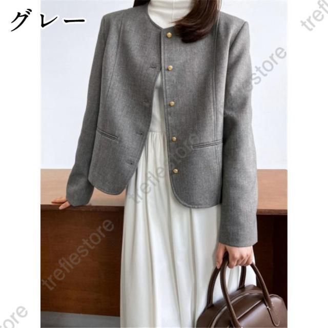 スーツジャケット テーラード レディース フォーマル ツイード スーツ カーディガン 春 秋 オフィス 通勤 OL 卒業式 卒園式 入園式 30代 40代 50代の通販は