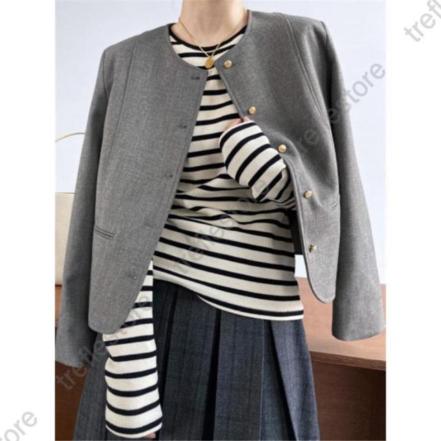 スーツジャケット テーラード レディース フォーマル ツイード スーツ カーディガン 春 秋 オフィス 通勤 OL 卒業式 卒園式 入園式 30代 40代 50代の通販は