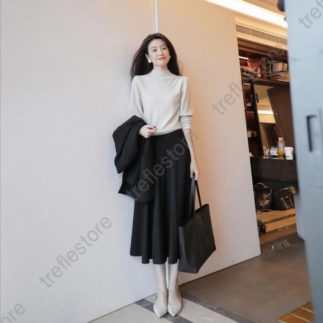 卒業式 服 母 服装 ママスーツ ニットセットアップ レディース 秋冬