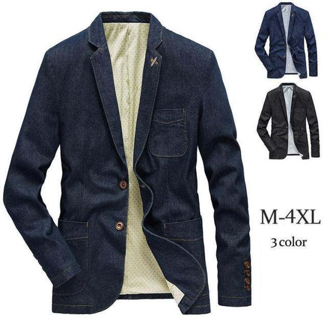 デニムジャケット メンズ テーラードジャケット デニム テーラード ブレザー ジージャン カジュアル 紳士服 アウター 着痩せ 高級感