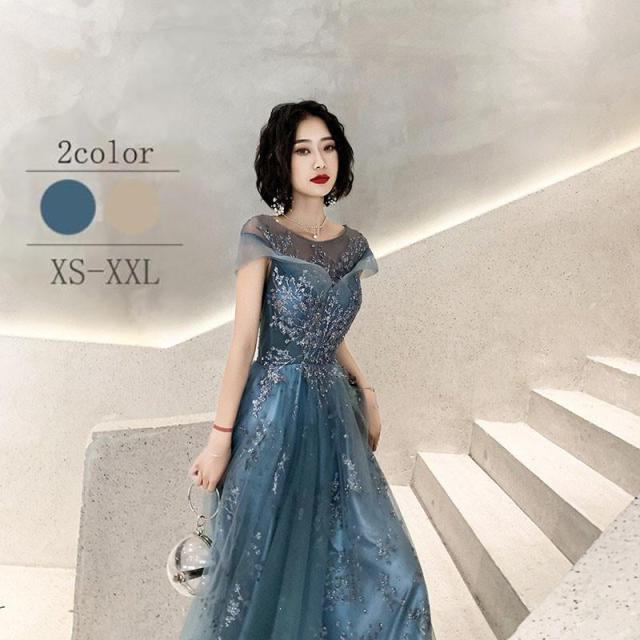 TADASHI SHOJI シフォン花柄フレア袖ロングドレスVネック演奏会